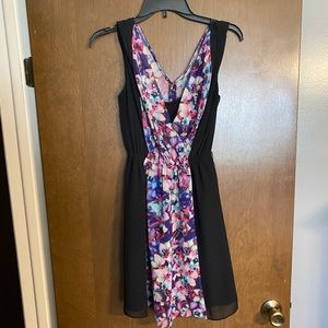 Express Black and Floral Dress